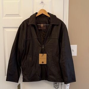 New! Marc New York Dark Brown Leather Jacket